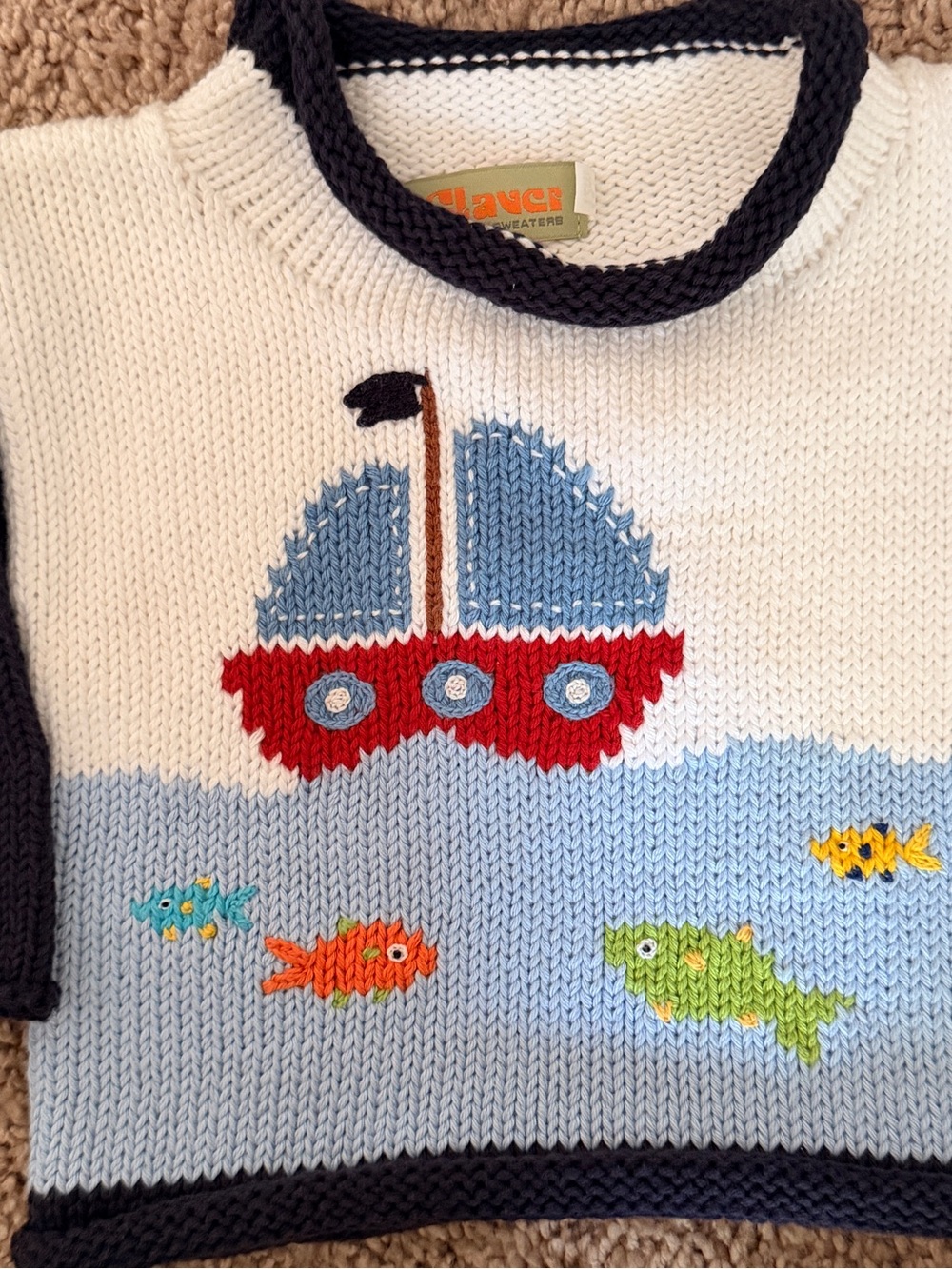 RARE NWT Claver nautical sweater